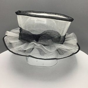 Cru Moderne Haute Couture Tulle Top Hat